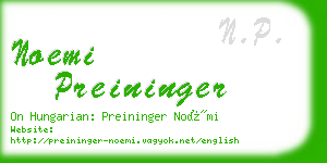 noemi preininger business card